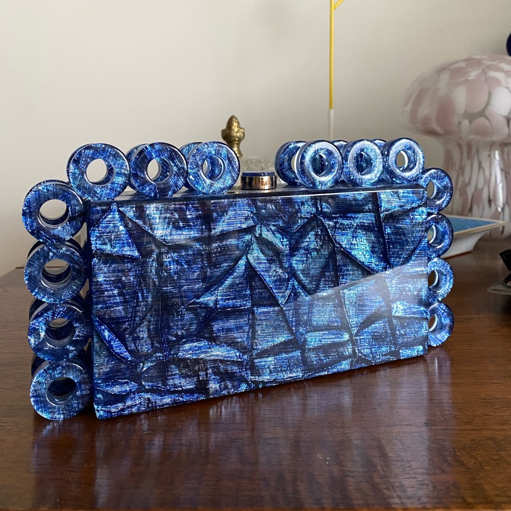 Blue Acrylic Clutch